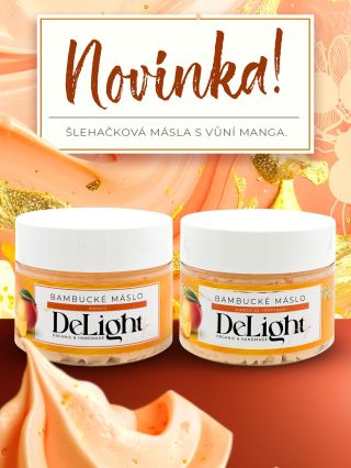 Další novinka na www.mydelight.cz 👆 Šlehačkové bambucké máslo bez a se třpytkami🙃✨ s vůní manga😉🥭 Velmi jemně vyšlehaná...